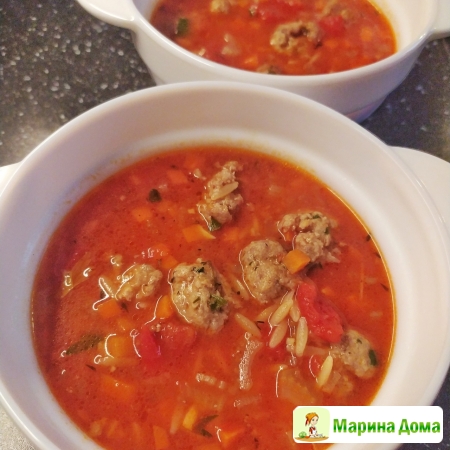 Суп с фрикадельками в итальянском стиле